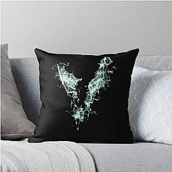 Venom Blue Flame Throw Pillow