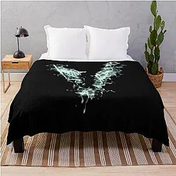 Venom Blue Flame Throw Blanket