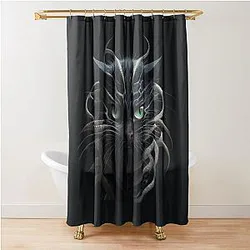 Venom Cat Shower Curtain