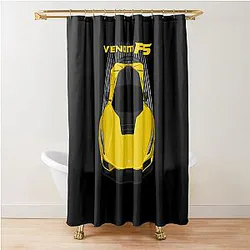Hennessey Venom F5 Yellow Shower Curtain