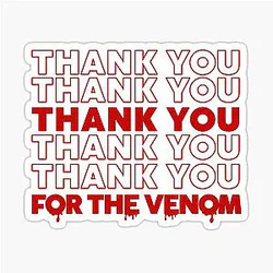 Thank for the venom red drip design Sticker