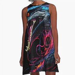 Viper Venom A-Line Dress