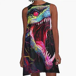 Viper Neon A-Line Dress