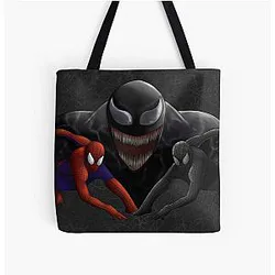 Spider-Man and Venom All Over Print Tote Bag