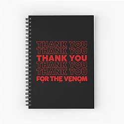 Thank You for The Venom - Red Drip Design Notebook