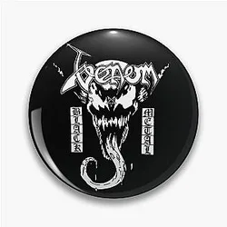 Venom Black Metal Pin