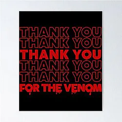 Thank You For The Red Design Poster