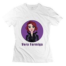 Vera Farmiga Women's Cartoon White T-shirt