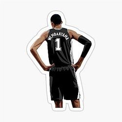 Victor Wembanyama Back Black Sticker