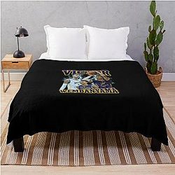 Victor Wembanyama Bootleg 90's Tshirt Throw Blanket