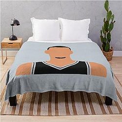 Victor Wembanyama Wemby Portrait San Antonio Throw Blanket