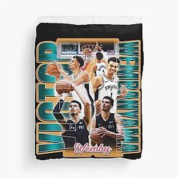 Victor Wembanyama Wemby Action Shots Duvet Cover