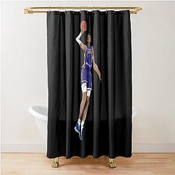 Victor Wembanyama No.1 Vintage Shirt, Basketball Graphic Unisex Bootleg Shirt, Victor Wembanyama Gift For Fan, Sports Tee Shower Curtain