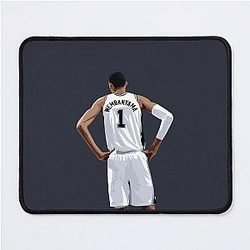 Victor Wembanyama Back White Mouse Pad