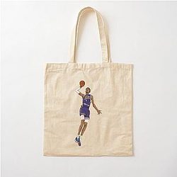 Victor Wembanyama Vintage Basketball Graphic Unisex Tee Cotton Tote Bag