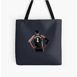 Victor Wembanyama Black Above Waist Tote Bag