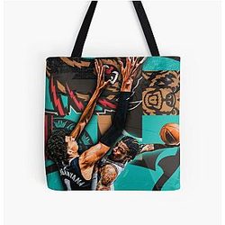 Ja Morant vs Victor Wembanyama All Over Print Tote Bag