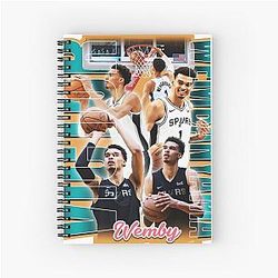 Victor Wembanyama Basketball Spiral Notebook