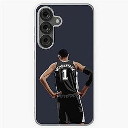 of Victor Wembanyama Vector Back Black Qiangy Samsung Galaxy Soft Case