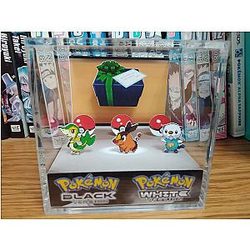 Black White Starters (Snivy, Tepig, Oshawott) , Snivy, Tepig, Oshawott 3D Diorama Cube