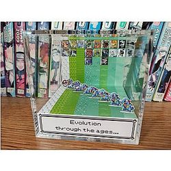 Generation Totodile- Totodile 3D Diorama Cube- Totodile Handmade Crystal Diorama Cube