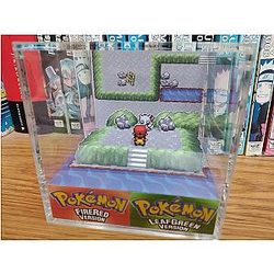 Mewtwo (Cerulean Cave), Mewtwo 3D Diorama Cube, Mewtwo Handmade Crystal Diorama Cube