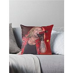 Vince Neil Photograph Throw Pillow