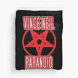 Vince Neil Paranoid Duvet Cover