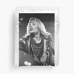 Vince Neil B.W. Photograph Duvet Cover