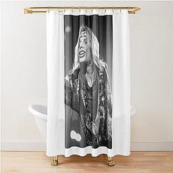 Vince Neil BW Photograph Shower Curtain