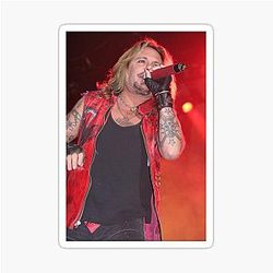 Vince Neil Photograph Sticker