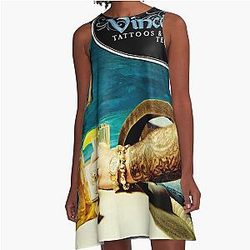 Vince Neil tattoos tequila A line dress