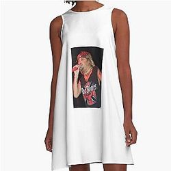 Vince Neil Band Photograph A-Line Dress