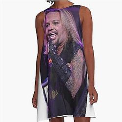 Vince Neil Band Photograph A-Line Dress