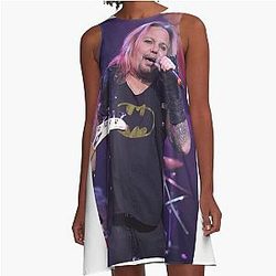 Vince Neil Band Photograph A-Line Dress