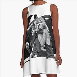 Steve Stevens and Vince Neil - Vince Neil Band - Photograph A-Line Dress
