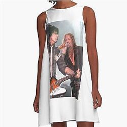 Niki Sixx and Vince Neil Photograph A-Line Dress