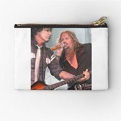 Niki Sixx and Vince Neil - Photograph Zipper Pouch
