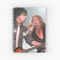 Niki Sixx and Vince Neil Photograph Spiral Notebook