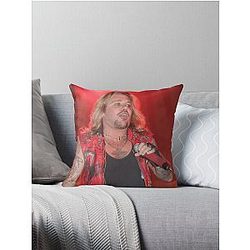 Vince Neil Photograph Throw Pillow
