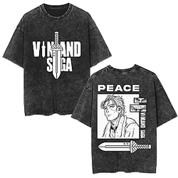 "Peace" Graphic PTTT2404 Washed  Vinland Saga T-Shirts