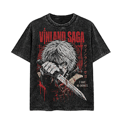 Vinland Saga Washed T -Shirt NTT1409 Vinland Saga T-Shirts