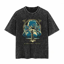 Vintage Style PTTT229 Washed  Vinland Saga T-Shirts