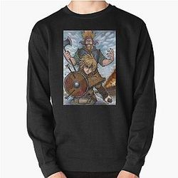 Vinland Saga Sweatshirts - Best Thorkell The Tall - Vintage Art Sticker Pullover Sweatshirt RB1710