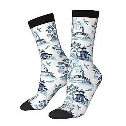 Comfortable Dress for Men Women Asian Chinoiserie Vintage Folklore Novelty Socks Fashion Unisex Casual Culture