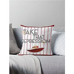 Hazbin Hotel Lucifer - Take that depression!  Throw Pillow