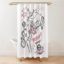 Hazbin Hotel Angel Dust Birthday Shower Curtain