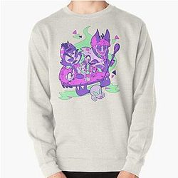 Alastor Husk Nifty and Angel Dust Playing Cards - Hazbin Hotel  Pullover Sweatshirt