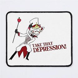 Hazbin Hotel Lucifer Take that Depression Mouse Pad