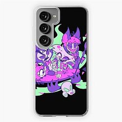 Alastor Husk Nifty and Angel Dust Playing Cards - Hazbin Hotel  Samsung Galaxy Soft Case